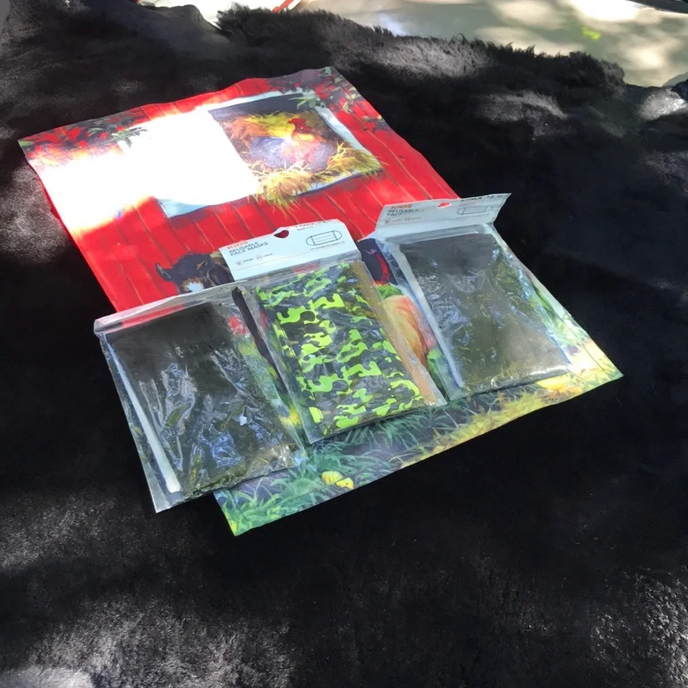 NWT 3 Packs of 3 each Kids Reusable Face Masks One Size Fits Most Ages 4-12